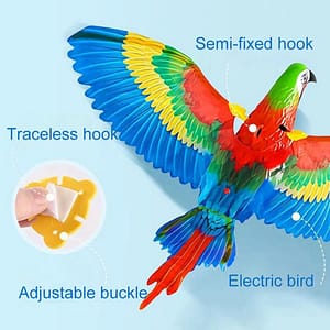 9 - Simulation Bird Interactive Cat Toys Electric Hanging Eagle Flying Bird Cat Tesering Play Cat Stick Scratch Rope Kitten Dog Toy