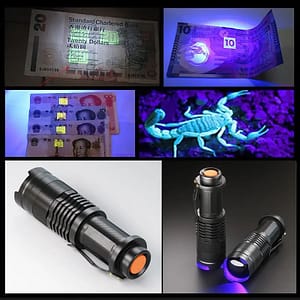 UV LED Flashlight Portable Blacklight 395nm Wavelength Violet Light Pet Urine Scorpion Feminine Hygiene Detector Torch  Product information