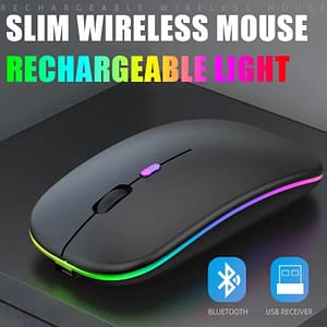 3- Tablet Phone Computer Bluetooth Wireless Mouse Charging Luminous 2.4G USB Wireless Mouse Portable Mouse